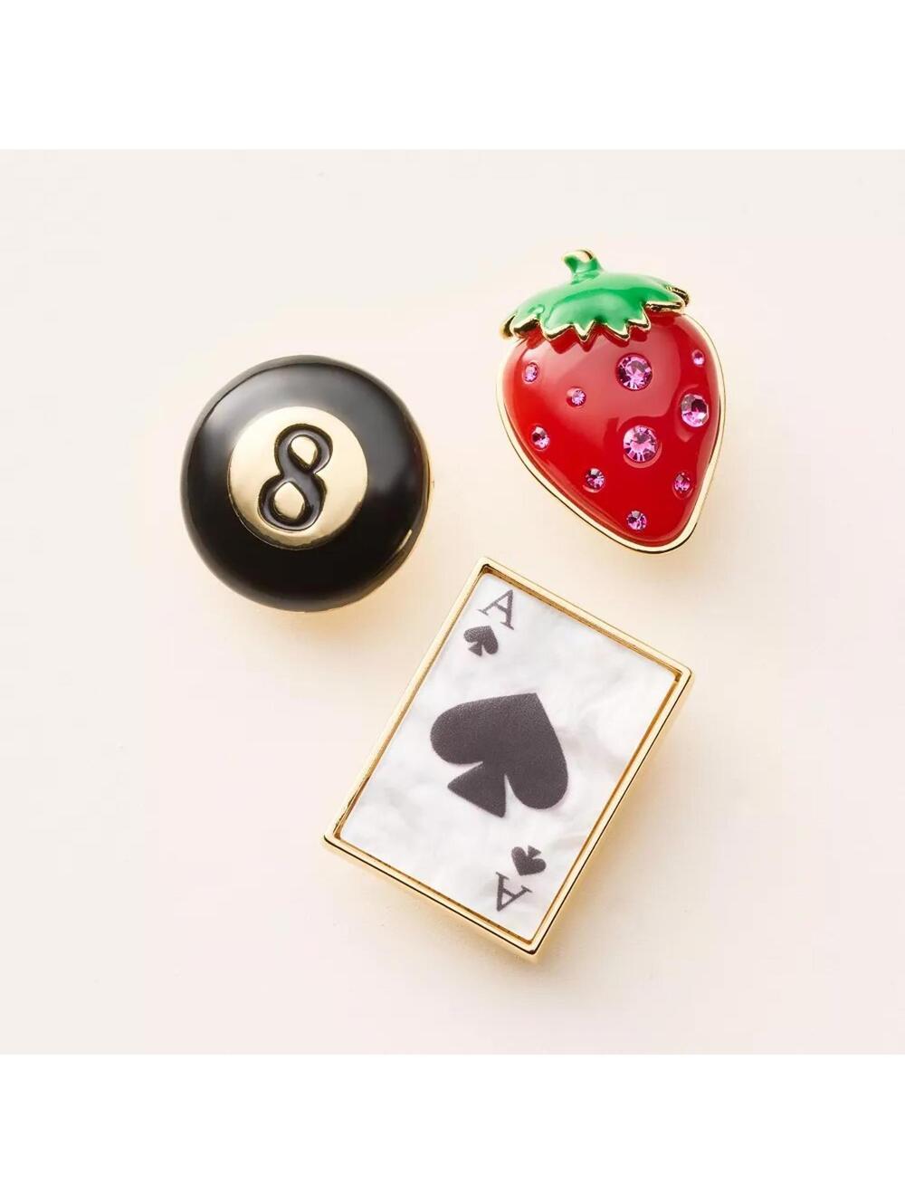 Kate Spade 3pk Mixed Novelty Pin Set